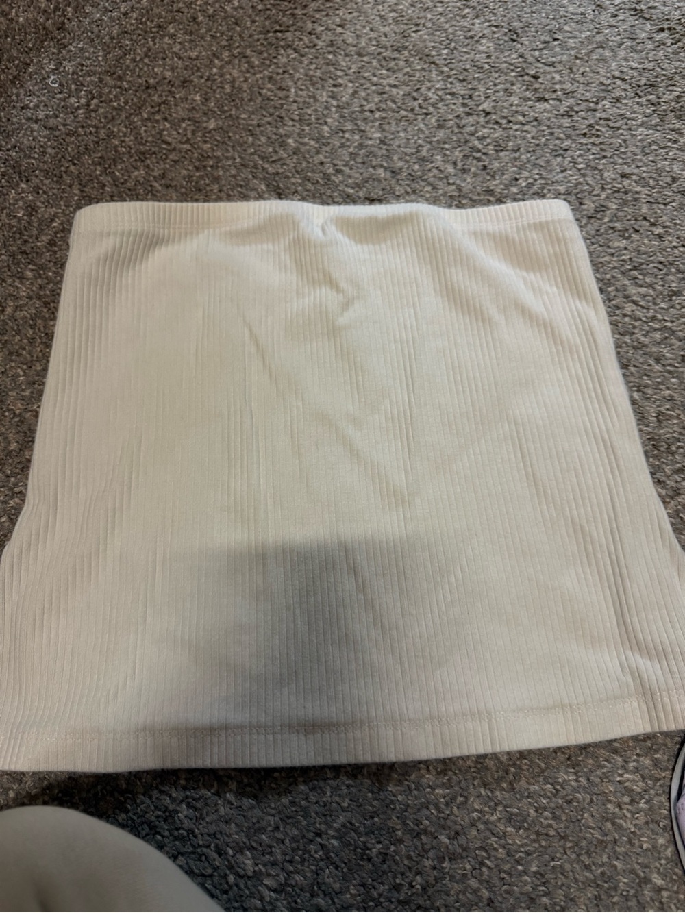 American Eagle Ribbed Cream Tube Too  - Classic Women’s Tube Top